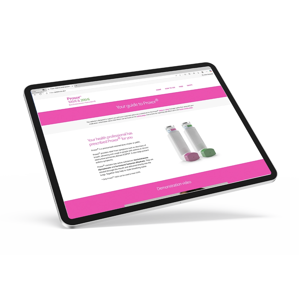 Proxor<sup>®</sup><br>Patient Website